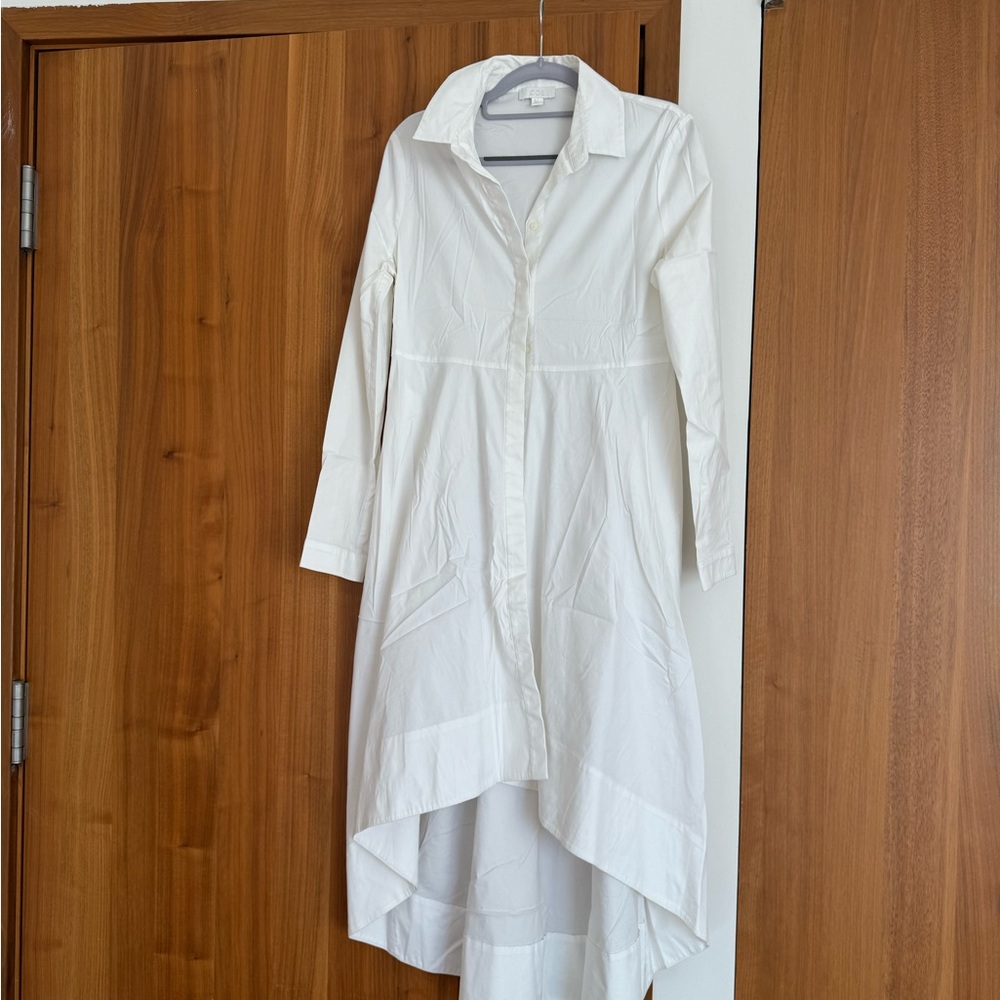 COS White High-Low Shirt Dress